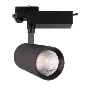 spot sur rail LED Noir